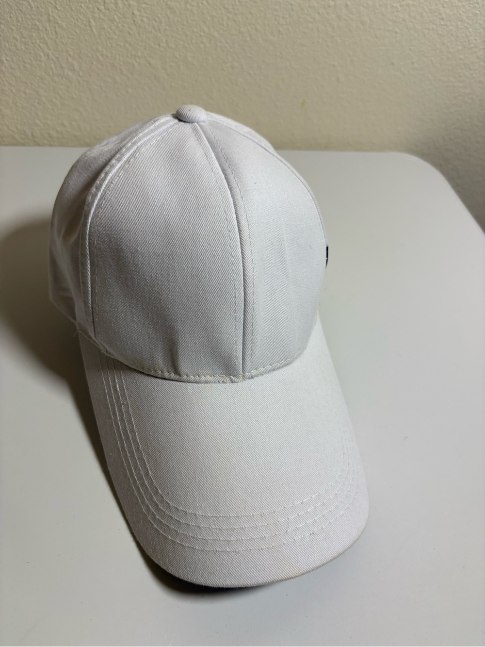 Classic White Cotton Baseball Cap